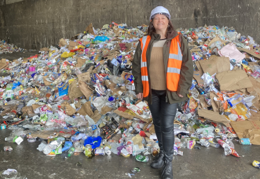 Allison at recycling centre